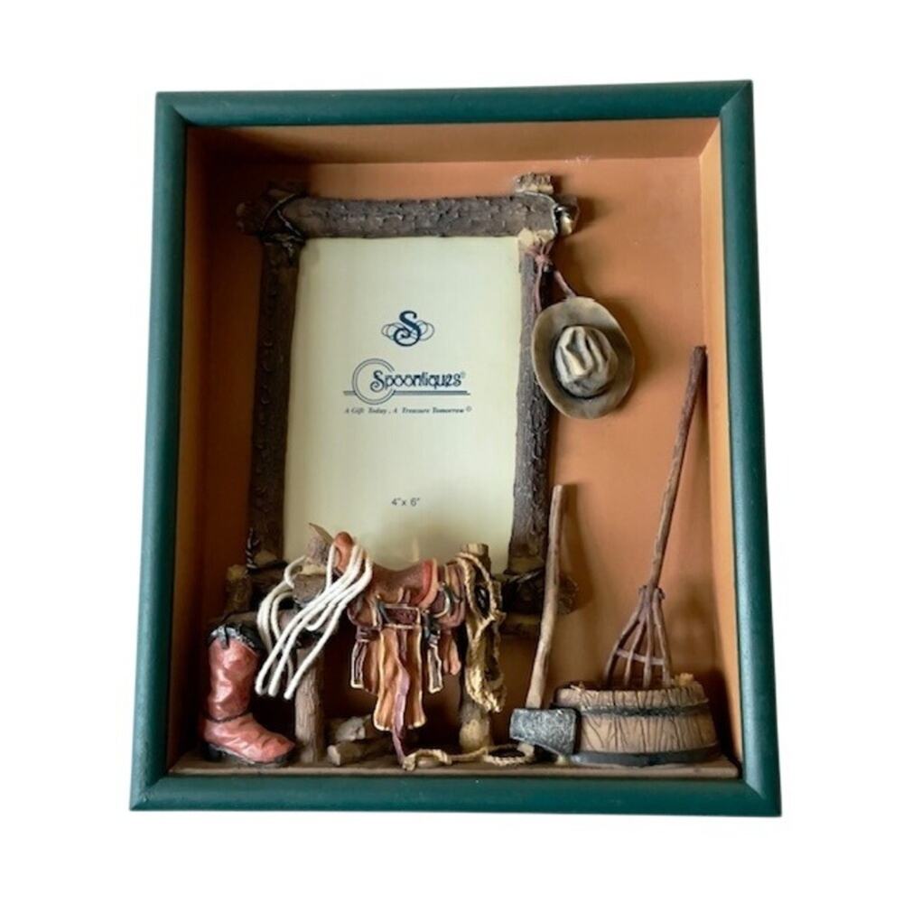 Western Picture Frame Country Ranch Decor 4x6 Child Bedroom Cowboy Americana